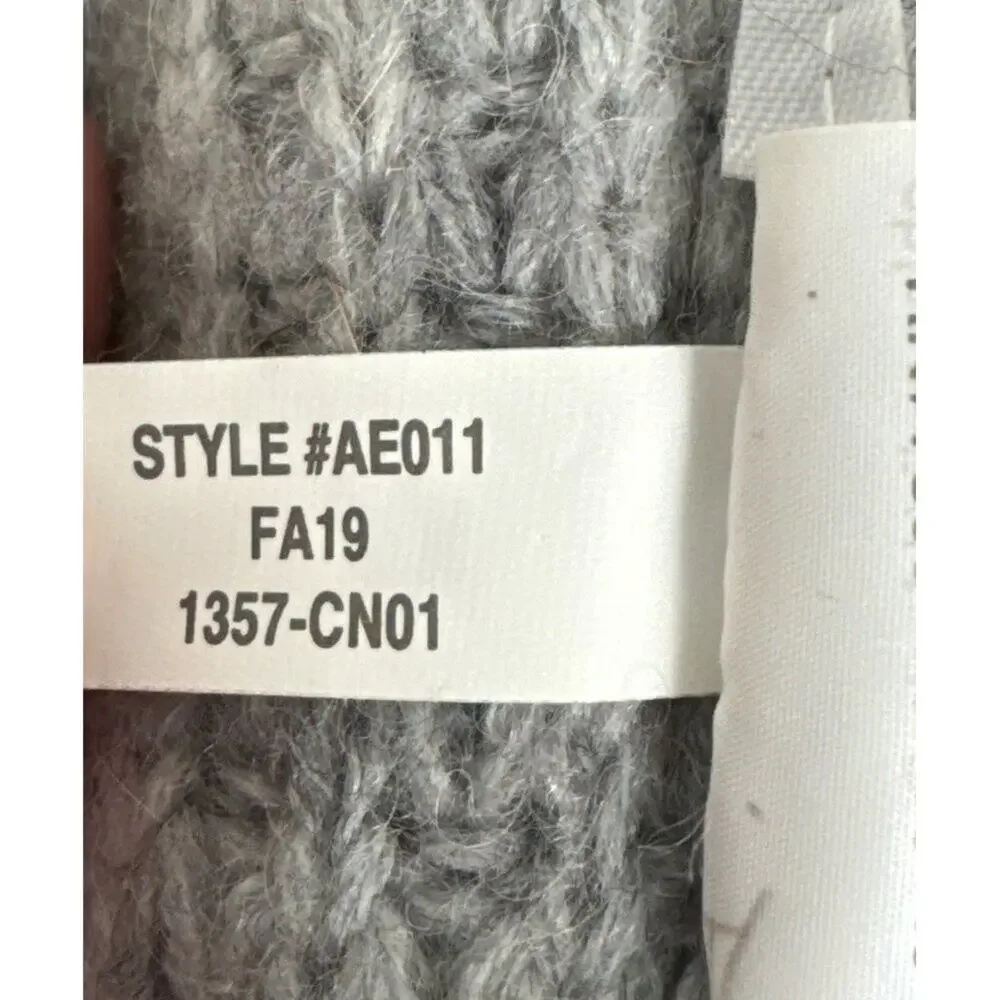J. Crew Womens Gray Chunky Cable Knit Sweater Size M‎